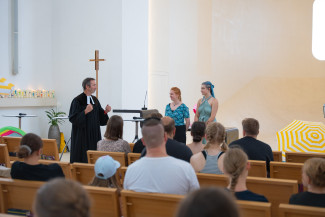 Klara und Didi bei der Verabschiedung